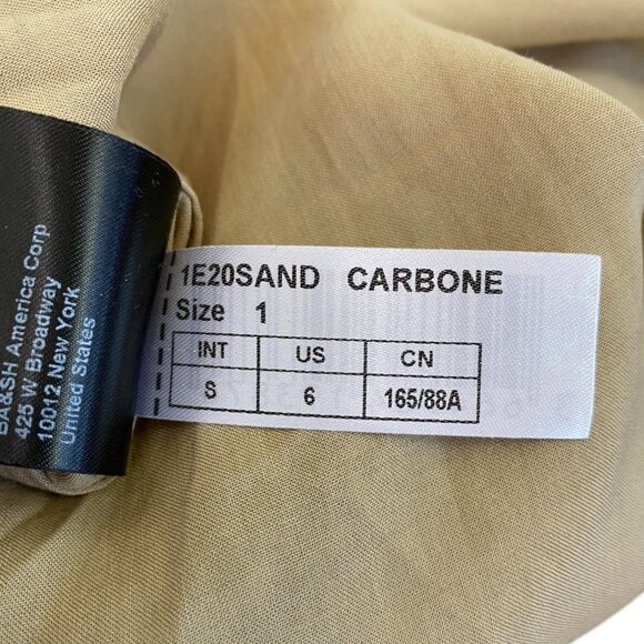 Ba&sh Sandra Autumn Leaf Print Brown Ruffle Georgette Mini Dress - Picture 12 of 13